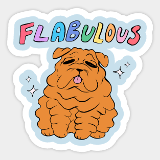 Flabulous Shar Pei Sticker